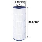 Wowreed Pool Filter Compatible with C1200, cx1200re, PA120, C-8412, FC-1293, Clearwater II 125, Pro Clean 125, 120 sq. ft, 1 Pack