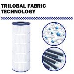 Wowreed Pool Filter Compatible with C1200, cx1200re, PA120, C-8412, FC-1293, Clearwater II 125, Pro Clean 125, 120 sq. ft, 1 Pack