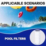 Wowreed Pool Filter Compatible with C1200, cx1200re, PA120, C-8412, FC-1293, Clearwater II 125, Pro Clean 125, 120 sq. ft, 1 Pack