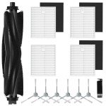 12 Pack Replacement Accessories kit Compatible with eufy L60/ L60 SES/ L50/ L50 SES Robot Vacuum Replacement Parts (1 Pack Roller Brush+4 Pack Filter & Sponge+6 Pack Side Brush+1 Cleaning Brush)