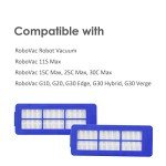 Replacement Parts Filters for Eufy RoboVac 11S Max, 15C Max, 30C Max, 25C Max, G10, G20, G30, G30 Edge, G30 Hybrid, G30 Verge, G32 Pro Robotic Vacuum Accessories Kit - 6 Pack
