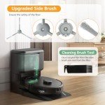 12 Pack Replacement Accessories kit Compatible with eufy L60/ L60 SES/ L50/ L50 SES Robot Vacuum Replacement Parts (1 Pack Roller Brush+4 Pack Filter & Sponge+6 Pack Side Brush+1 Cleaning Brush)