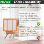 Neutop Replacement Filters Compatible with All Shark AI AV2501S AV2501AE AV2502AE RV2520AOUS AV2510AOUS AV2511AE RV2610WA RV2610WD Robot Vacuums with Self-Empty Base, 4-Pack.