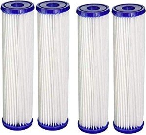 CFS – 4 Pack Pleated Household Water Filter Cartridges Compatible with HDX HDX2PF4 Models – Removes Bad Taste & odor – Whole House Replacement Filter Cartridge – 30 Micron – 10" x 2.5"