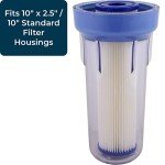 SpiroPure SP-EC20 10x2.5 20 Micron Pleated Cellulose Sediment Water Filter Cartridge ECP20-10 255483-43 (Case of 24)