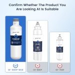 GLACIER FRESH Water Filter LT1000PC Replacement for LG Refrigerator, Compatible with LG LT1000P/PC/PCS, LT1000PC, LT-1000PC, MDJ64844601, ADQ747935 ADQ74793504 Water Filter (1 Pack)