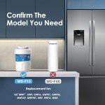 Waterdrop WD-F13 Replacement for GE® MWF®, SmartWater® MWFP, MWFINT, MWFA, GWF, HDX FMG-1, Kenmore® 9991, GSE25GSHECSS, WFC1201 Water Filter, 3 Pack