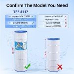 TOREAD Pool Replacement Filter for PA175, Hayward CX1750RE, C1750, Unicel C-8417, Filbur FC-1294, 25230-0175S, 817-0175P, Aladdin 27501, L x OD: 28 3/16" x8 15/16"