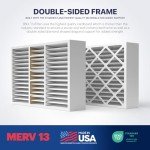 BNX TruFilter 16x25x5 (15.88’’ x 24.88’’ x 4.38‘’ Compatible with Honeywell 4”) MERV 13 Air Filter (2-Pack) - MADE IN USA - HVAC AC Furnace Filters, Allergies, Mold, Bacteria, Smoke, MPR 1900 FPR 10