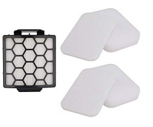 1 HEPA Filter & 2 Set of Foam Filters for Shark Navigator NV150 NV251 NV255 & Zero-M ZU62 ZU62C ZU60 Upright Shark Vacuum Filter Replacement Part 1238FT60 1239FT60