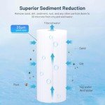 FXHSC Whole House Water Filter Cartridge Replacement for Well Water, 20 Micron Water Filter 10" x 4.5" Pleated Polyester Sediment Filter Compatible with FXHSC, R50-BBSA, WFHDC3001, W50PEHD - 3 Pack