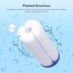 FXHSC Whole House Water Filter Cartridge Replacement for Well Water, 20 Micron Water Filter 10" x 4.5" Pleated Polyester Sediment Filter Compatible with FXHSC, R50-BBSA, WFHDC3001, W50PEHD - 3 Pack