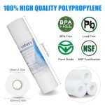 Lafiucy Sediment Water Filter Cartridge 10"x 2.5",5 Micron,6pack,10" x 2.5" Whole House Sediment Water Filter Replacement Cartridge Compatible with 10 inch RO Unit