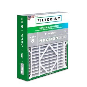Filterbuy 21x24.5x5 Air Filter MERV 8 Dust Defense (1-Pack), Pleated HVAC AC Furnace Air Filters Replacement for Rheem, Ruud, and Protech (Actual Size: 20.63 x 24.13 x 4.38 Inches)
