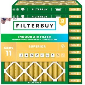 16x16x2 MERV 11 Allergen Air Filters (12-Pack)
