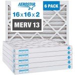 Aerostar MERV 13 Pleated Air Filters, 16x16x2