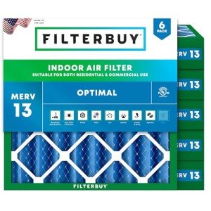 MERV 13 Pleated Air Filters 24x24 (6-Pack)