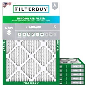 16x22x1 MERV 8 Pleated Air Filters 6-Pack