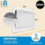 Simply Filters 16x22x1 MERV 8 Air Filter 2-Pack
