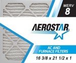 Aerostar MERV 8 Pleated Air Filters Pack of 6