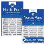 Nordic Pure 16x25x5 MERV 12 Air Filters 2-Pack