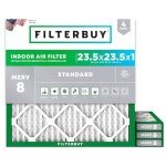 MERV 8 Pleated Air Filters 23.5x23.5x1 (4-Pack)