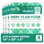 16x20x2 MERV 13 Pleated Air Filters (4-Pack)