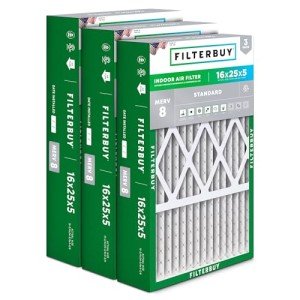 MERV 8 Pleated Air Filters 16x25x5 (3-Pack)