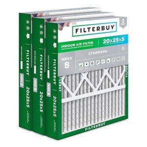 MERV 8 Air Filter 20x25x5 - 3-Pack