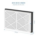 MERV 13 Pleated Air Filters 20x30x3 - 2 Pack