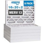 Aerostar MERV 13 Pleated Air Filters, 6 Pack