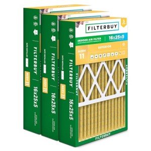 16x25x5 MERV 11 Air Filter 3-Pack