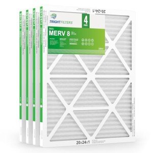TRIGHTFILTERS MERV 8 Pleated Air Filters 4 Pack