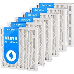 SpiroPure 16x20x2 MERV 8 Air Filters (6 Pack)