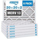 Aerostar 20x20 MERV 13 Pleated Air Filters - 6 Pack