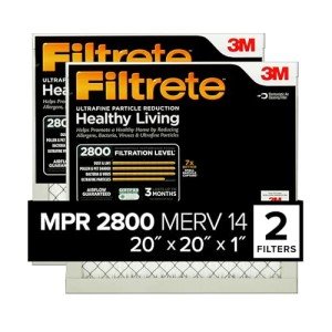 Filtrete 20x20x1 Air Filter, MERV 14, 2-Pack