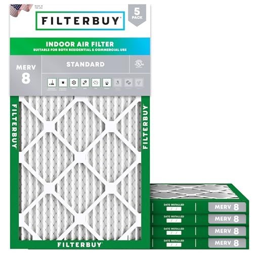 16x30x1 MERV 8 Pleated Air Filter Pack