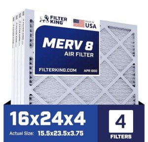 Filter King 16x24x4 MERV 8 Air Filters - 4-Pack