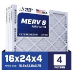Filter King 16x24x4 MERV 8 Air Filters - 4-Pack