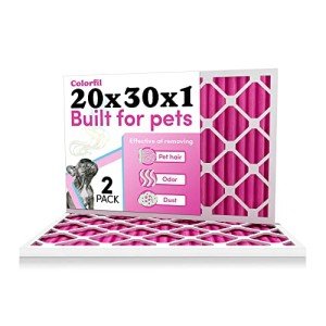Color Changing 20x30x1 Pet Air Filters - 2 Pack