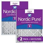 Nordic Pure 20x25x4 Pleated MERV 8 Filters 2-Pack
