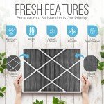 Lennox 16x25x5 Furnace Filter, X6672 Filter Replacement, Merv 16 Carbon Clean Filter Media with Homequip Disposal Bag 2-Pack (Actual Size: 15.8 x 24.8 x 4.3 Inches)