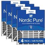 Nordic Pure MERV 12 Air Filters 4-Pack, 20x25x5
