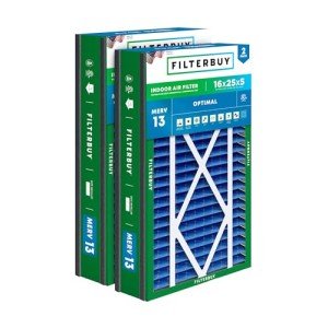 16x25x5 MERV 13 Pleated Air Filter (2-Pack)