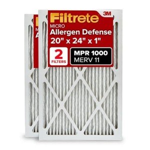Filtrete MERV 11 Air Filter, 20x24x1, 2 Pack