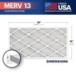 BNX TruFilter MERV 13 Air Filters 16x30x1 (4-Pack)