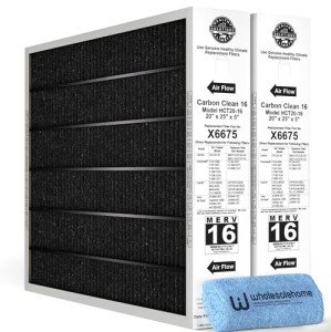 Lennox X6675 Merv 16 Air Filters with Cleaning Cloth
