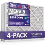 BNX TruFilter 16x20x2 MERV 8 Air Filters (4-Pack)
