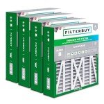 Filterbuy MERV 8 Pleated Air Filters (4-Pack)