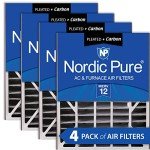 Nordic Pure MERV 12 Pleated Air Filters 4-Pack
